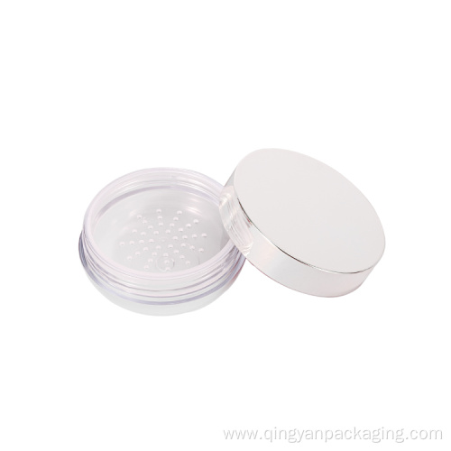 Empty Plastic Cosmetic Loose Powder Packaging Jars